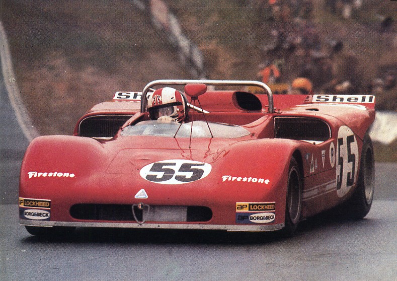 L'Alfa 33 di Stommelen alla 1000 Km di Brands Hatch del 1971.jpg